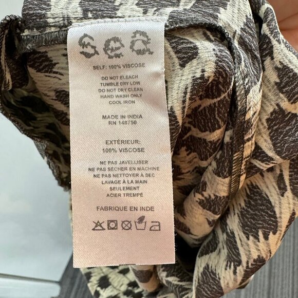 Sea New York leopard cheetah print wide leg stretchy waist cropped pants - Picture 9 of 9